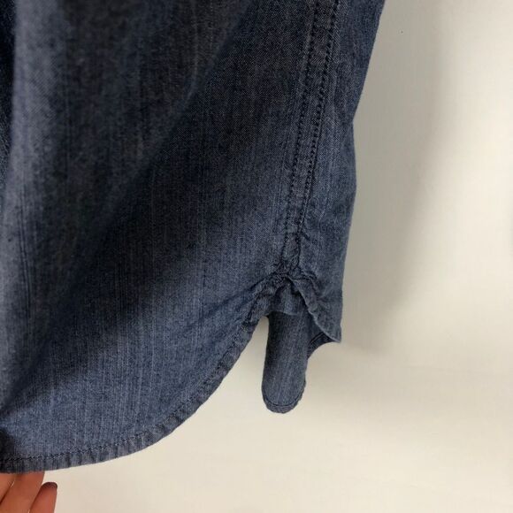 Trouve Chambray Denim Long Sleeve Oversize Tunic - Picture 5 of 6